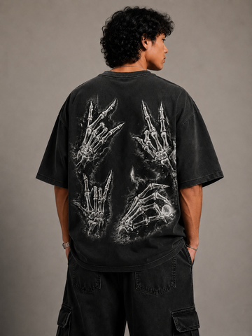 Skeleton Ribcage Oversized Graphic Tee