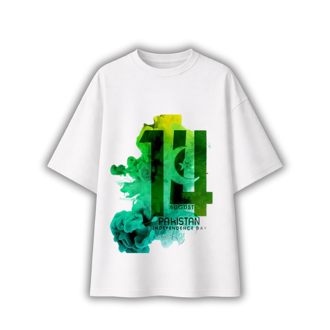 14 August Independence Day Oversized Graphic T-Shirt