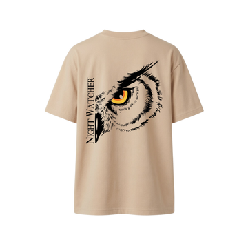Night Watcher Owl – Oversized Relaxed Fit Graphic T-Shirt
