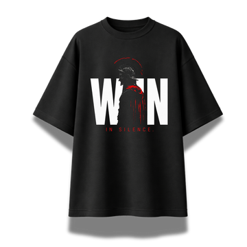 Win in Silence Spartan Oversized Graphic T-Shirt
