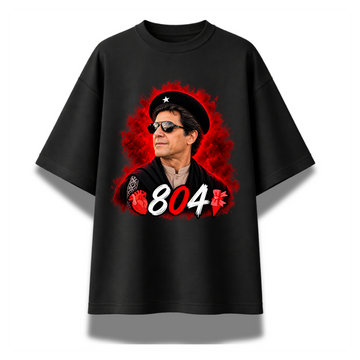 804 Leader Red Smoke Oversized Graphic T-Shirt