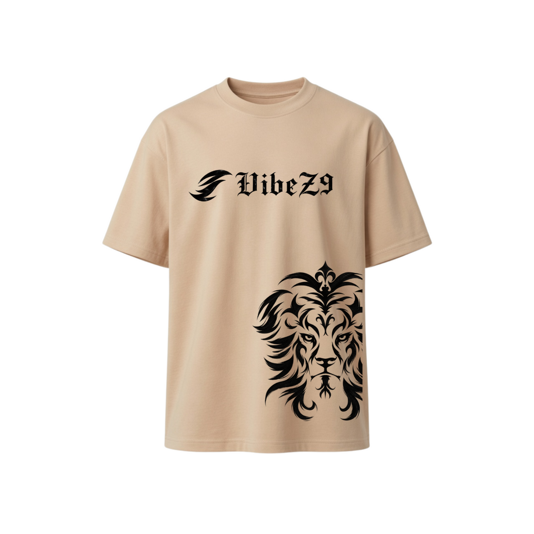 Vibez9 Lion Oversized Graphic T-Shirt