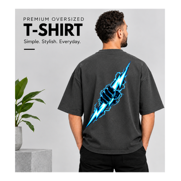 Lightning Fist Oversized Graphic T-Shirt