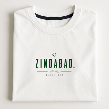 Pakistan Zindabad Regular Fit T-Shirt – Minimal Independence Edition