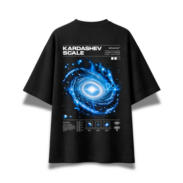 Kardashev Scale Galaxy Oversized Graphic T-Shirt | VibeZ9