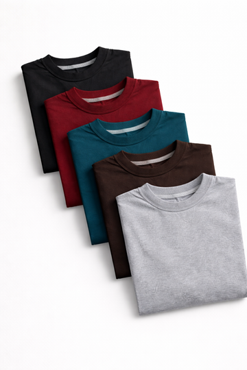Bundle of any 5 Basic Tees (Regular fit)