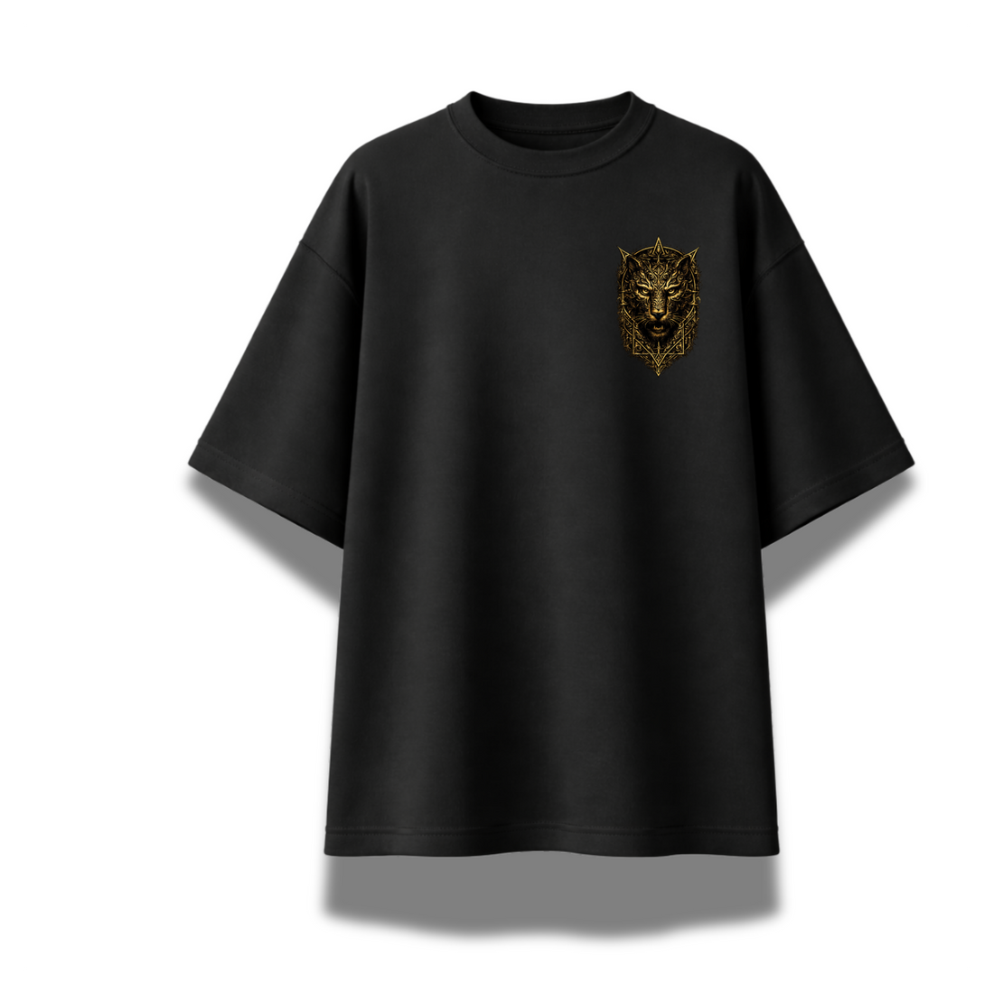 Redblack Soul Wolf Graphic Oversized T-Shirt