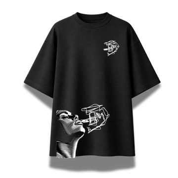 Abstract Face Graphic Oversized T-Shirt