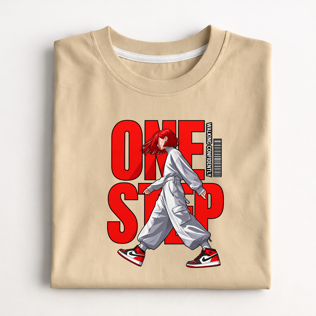 One Step Ahead Graphic Printed T-Shirt