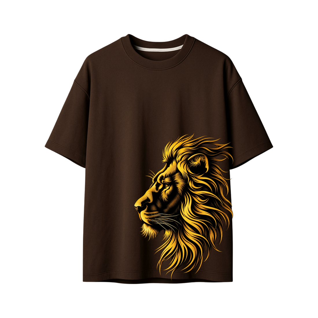 Golden Lion Oversized Graphic T-Shirt