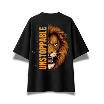 Unstoppable Lion Oversized Graphic T-Shirt | VibeZ9
