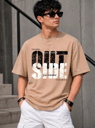 Think Outside The Box Oversized Graphic T-Shirt