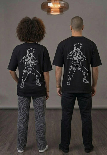 Kakashi Hatake Line-Art Oversized T-Shirt