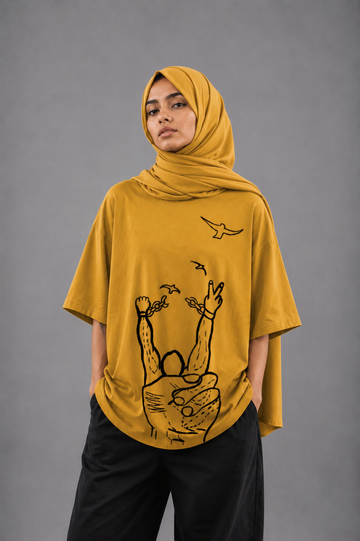 Free to Fly Oversized Graphic Tee