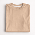 Beige Crew Neck T-Shirt | Premium Cotton Casual Tee - Vibe Z9
