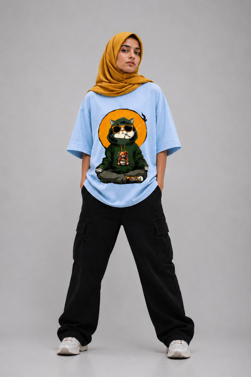 Cool Smoky Cat Graphic Tee