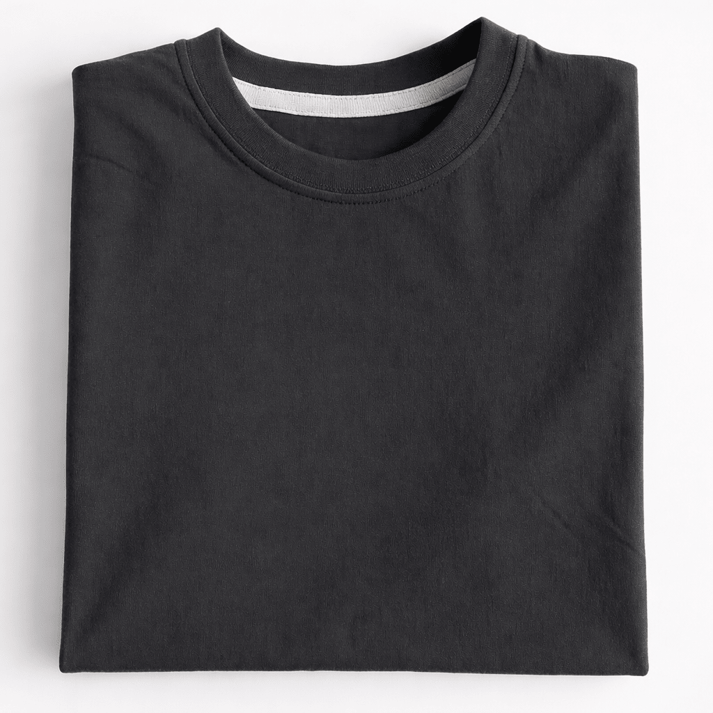 Charcoal Crew Neck T-Shirt | Premium Cotton Casual Tee - Vibe Z9