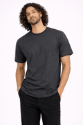 Charcoal Crew Neck T-Shirt | Premium Cotton Casual Tee - Vibe Z9