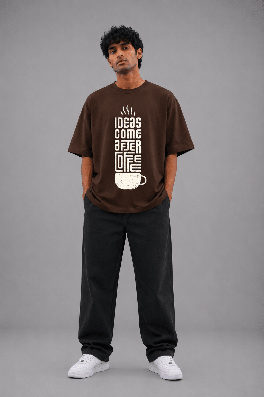 Coffee Lover Oversized Graphic Tee - Vibe Z9