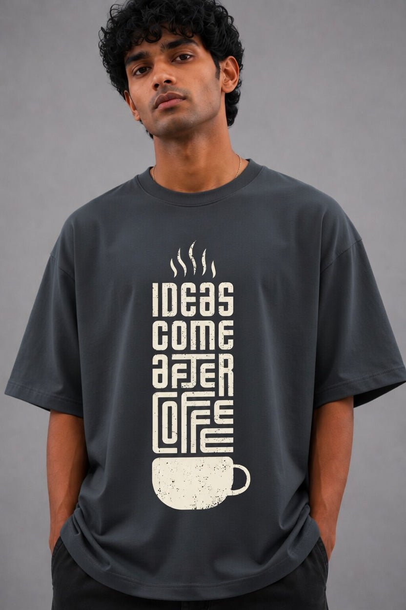 Coffee Lover Oversized Graphic Tee - Vibe Z9