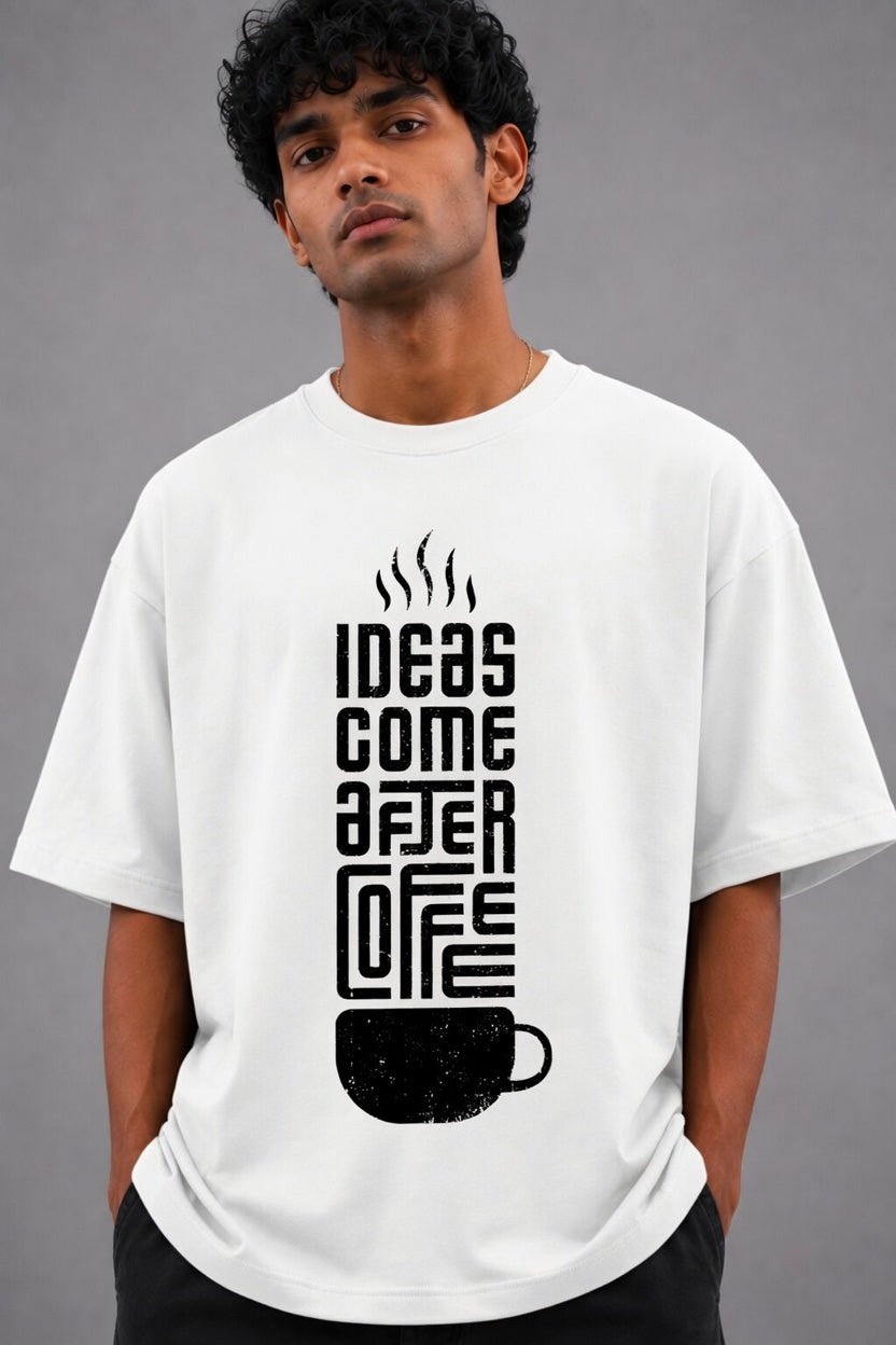 Coffee Lover Oversized Graphic Tee - Vibe Z9