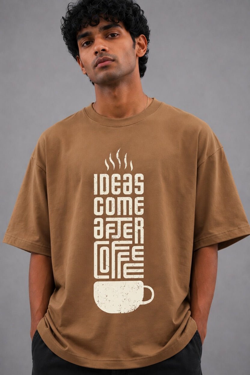 Coffee Lover Oversized Graphic Tee - Vibe Z9