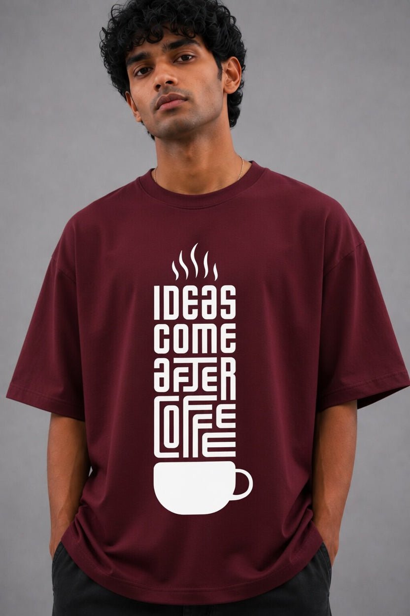 Coffee Lover Oversized Graphic Tee - Vibe Z9