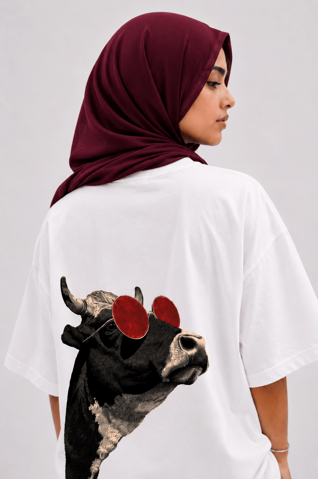 Cow Guy Oversized Graphic Tee - Vibe Z9