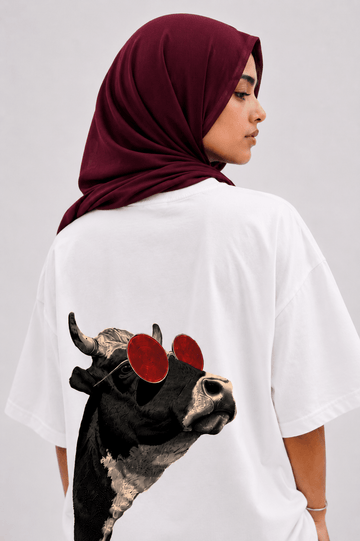 Cow Guy Oversized Graphic Tee - Vibe Z9