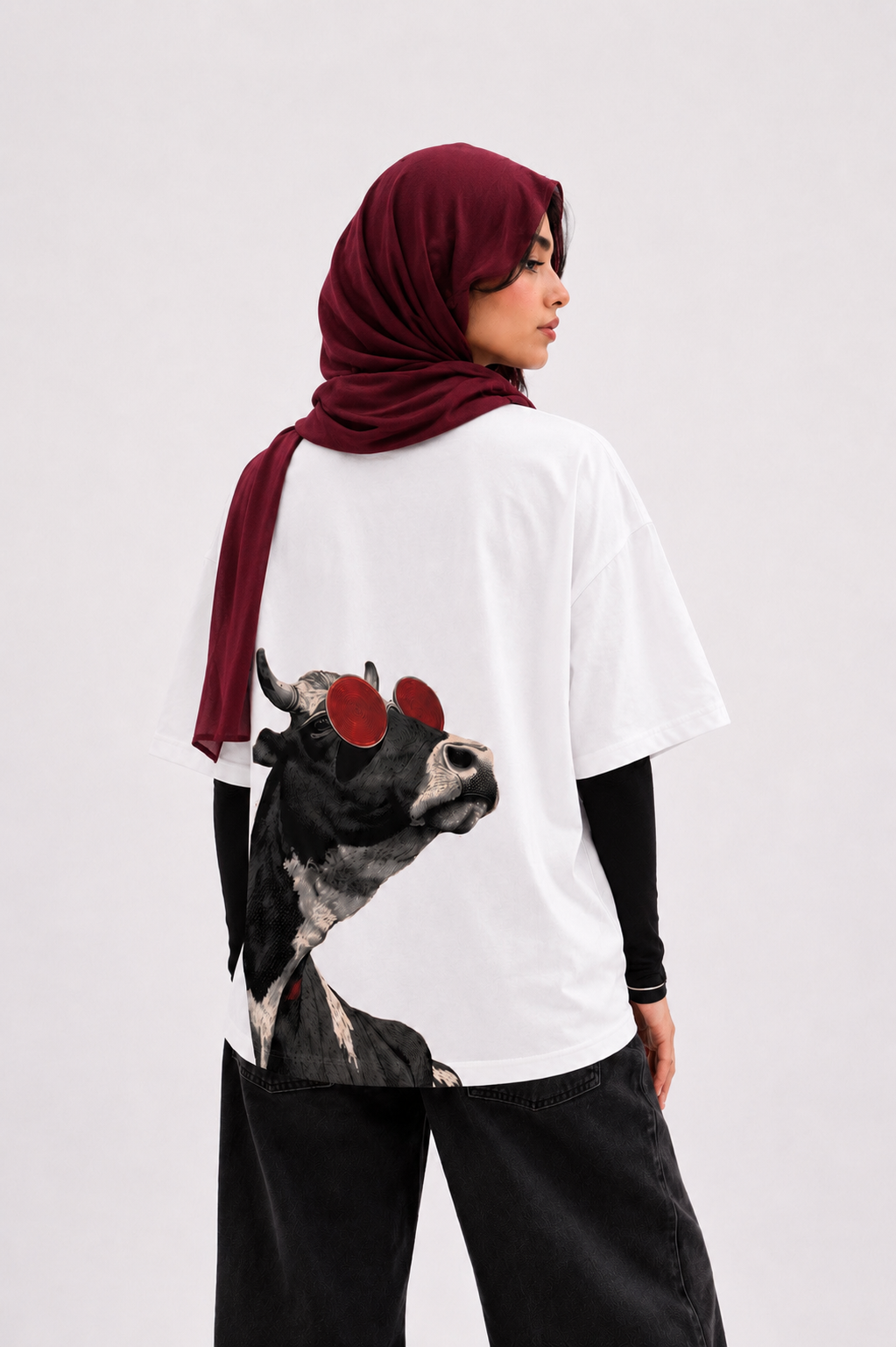 Cow Guy Oversized Graphic Tee