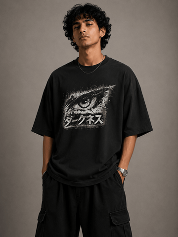 Darkness No Mercy Oversized Graphic Tee - Vibe Z9