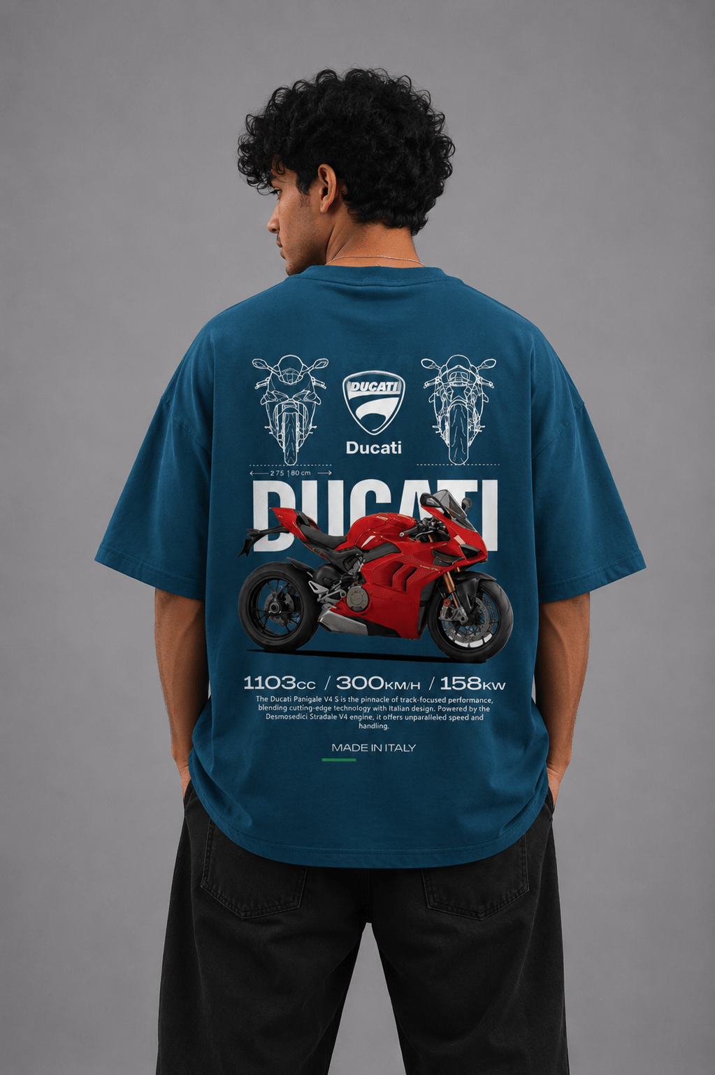 Ducati Sports Bike Graphic Tee - Vibe Z9