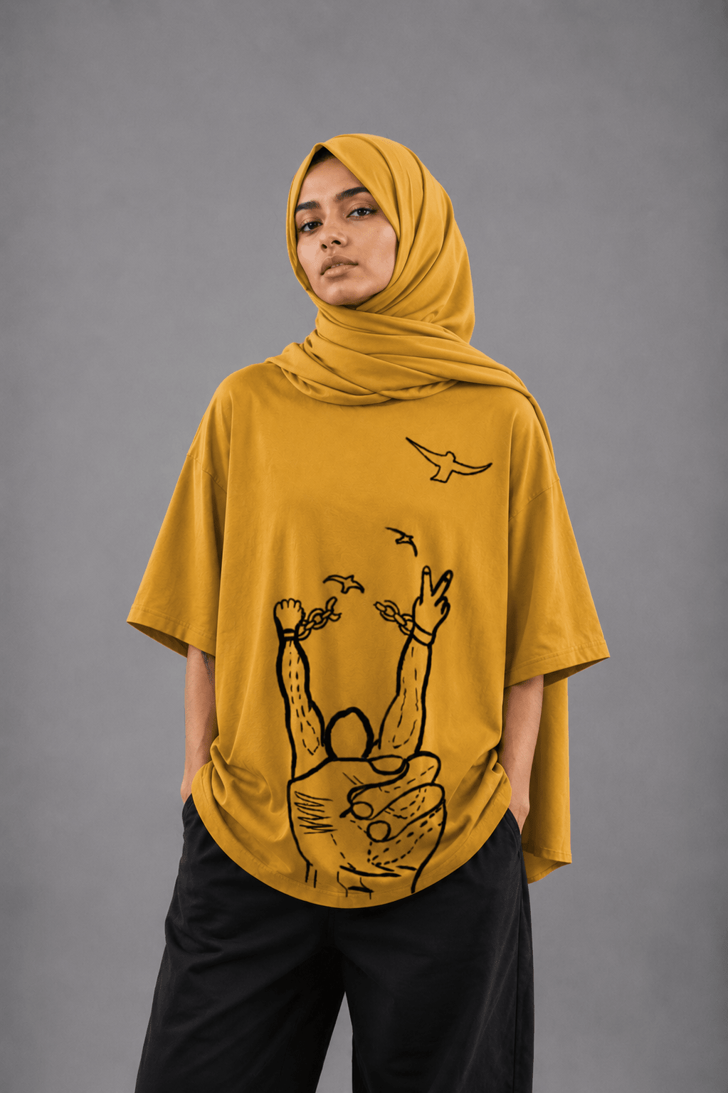 Free to Fly Oversized Graphic Tee - Vibe Z9