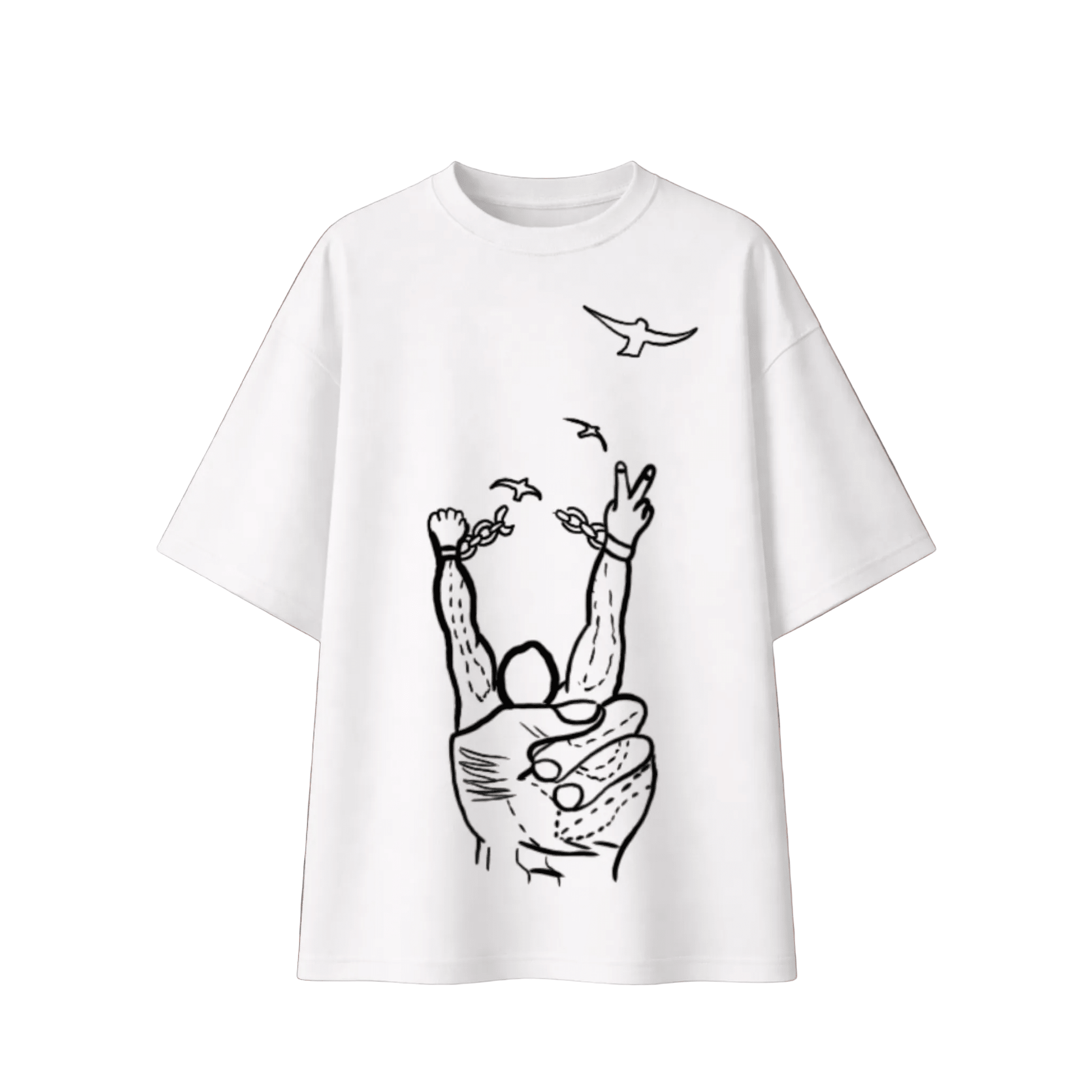 Free to Fly Oversized Graphic Tee - Vibe Z9