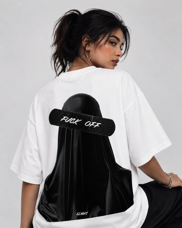 Ghost Graphic Oversized Tee | Unisex Drop-Shoulder