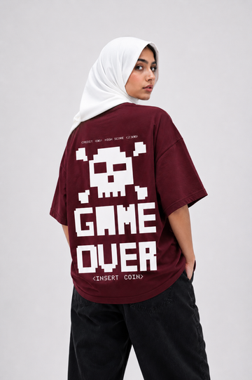 Game Over Oversized Graphic Tee