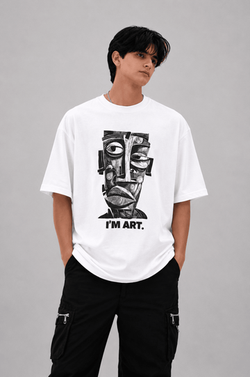 I’M ART Oversized Graphic Tee - Vibe Z9