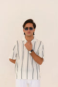 Imported Oversized Johnny Collar Shirt - Unisex - Vibe Z9