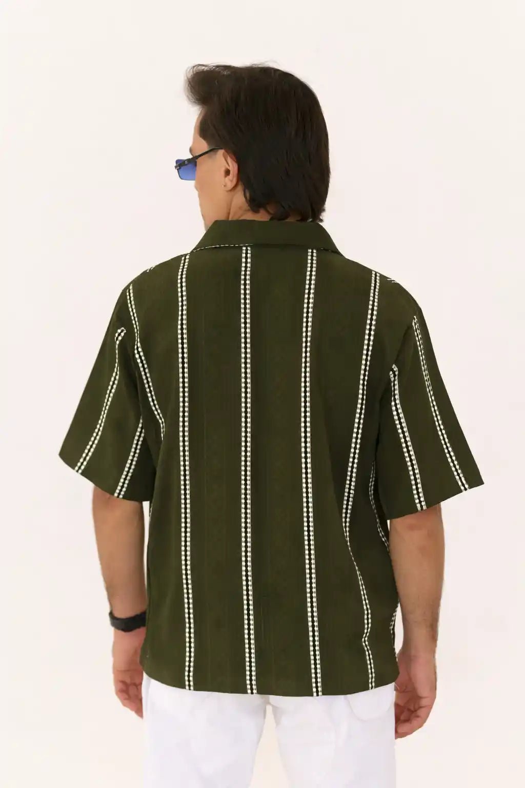 Imported Oversized Johnny Collar Shirt - Unisex - Vibe Z9