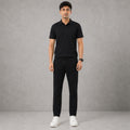 Knitted Piqué Polo Tracksuit – Regular Fit Textured Co-ord Set - Vibe Z9