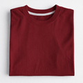 Maroon Crew Neck T-Shirt | Premium Cotton Casual Tee - Vibe Z9