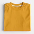 Mustard Crew Neck T-Shirt | Premium Cotton Casual Tee - Vibe Z9