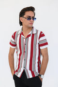 Old Money Open Shirt- Vertical Stripes - Vibe Z9