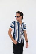 Old Money Open Shirt- Vertical Stripes - Vibe Z9