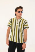 Old Money Zipper Polo Shirt for unisex – Premium Striped Casual - Vibe Z9