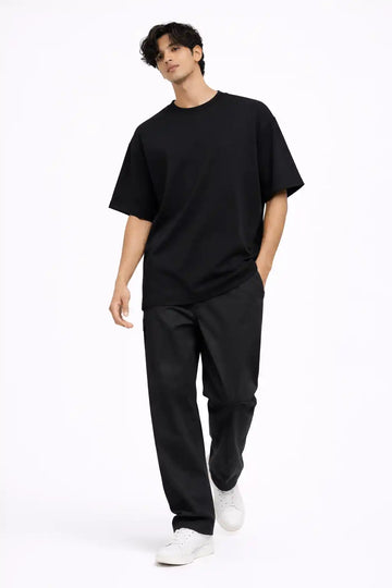 Oversized Crew Neck T-Shirt | Premium Cotton Relaxed Fit Unisex Tee