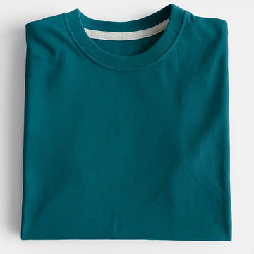 Teal Crew Neck T-Shirt | Premium Cotton Casual Tee