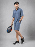 Premium Textured Track Set – Relaxed Fit Shirt & Shorts Co-Ord - Vibe Z9