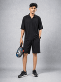 Premium Textured Track Set – Relaxed Fit Shirt & Shorts Co-Ord - Vibe Z9