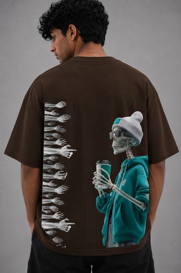 Coffee & Bones Oversized Graphic Tee